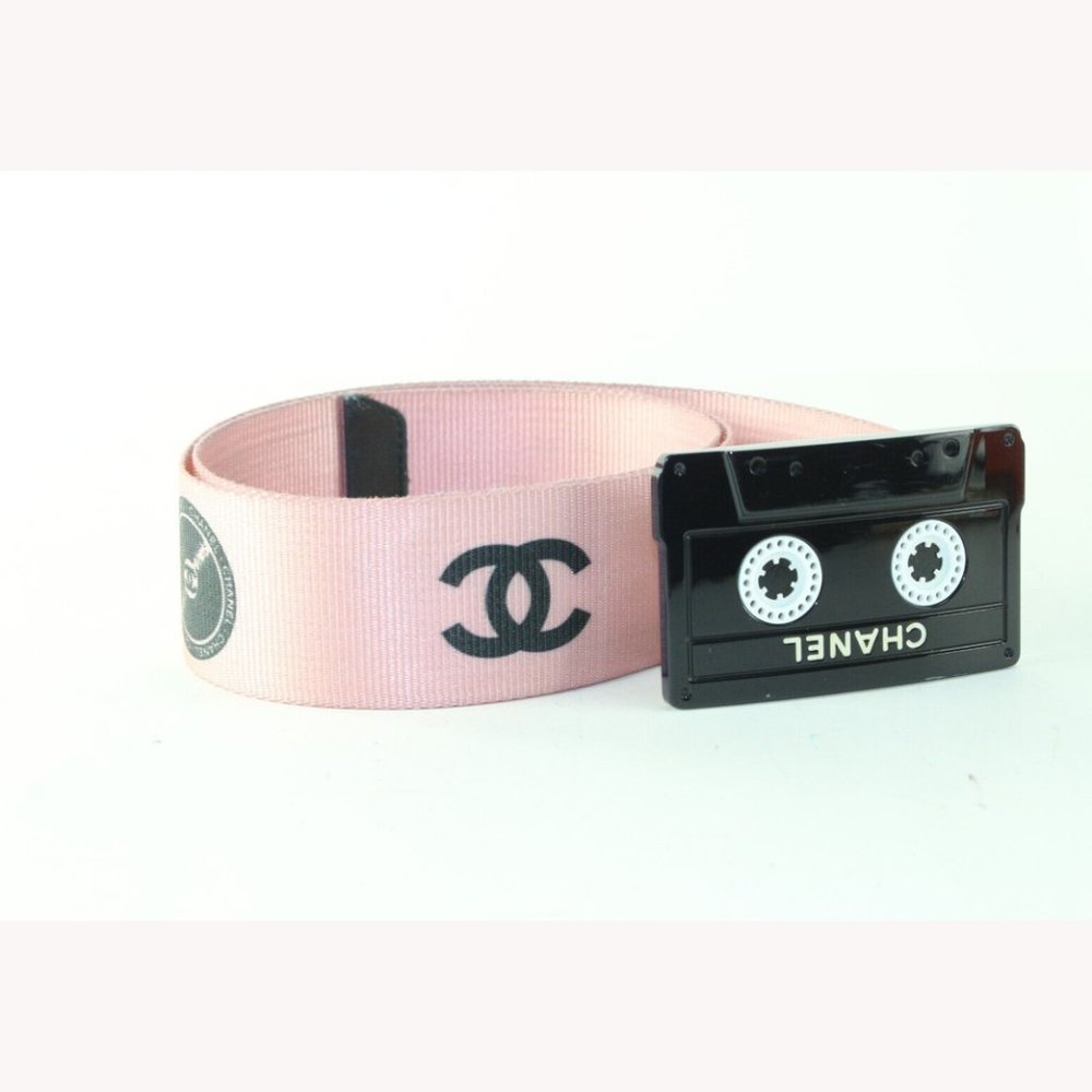 Chanel 04P Size 75/30 Pink Cassette Tape Belt 1CC615K - Picture 10 of 12
